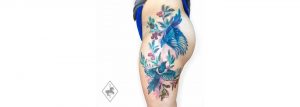 Watercolour Tattoos by Jason Adelinia from Carousel Tattoo